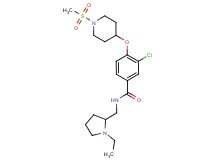 3-chloro-N-[(1-ethyl-2-pyrrolidinyl)methyl]-4-{[1-(methylsulfonyl)-4-piperidinyl]oxy}benzamide