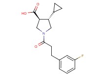 (3S*,4S*)-4-cyclopropyl-1-[3-(3-fluorophenyl)propanoyl]-3-pyrrolidinecarboxylic acid