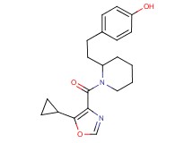 4-(2-{1-[(5-cyclopropyl-1,3-oxazol-4-yl)carbonyl]-2-piperidinyl}ethyl)phenol