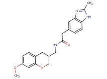 N-[(7-methoxy-3,4-dihydro-2H-chromen-3-yl)methyl]-2-(2-methyl-1H-benzimidazol-5-yl)acetamide