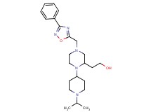 2-{1-(1-isopropyl-4-piperidinyl)-4-[(3-phenyl-1,2,4-oxadiazol-5-yl)methyl]-2-piperazinyl}ethanol