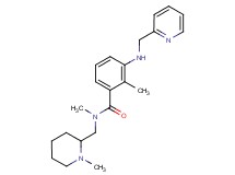 N,2-dimethyl-N-[(1-methylpiperidin-2-yl)methyl]-3-[(pyridin-2-ylmethyl)amino]benzamide