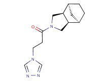 (1R*,2R*,6S*,7S*)-4-[3-(4H-1,2,4-triazol-4-yl)propanoyl]-4-azatricyclo[5.2.1.0~2,6~]decane