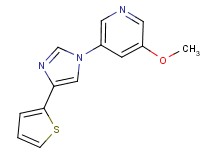 3-methoxy-5-[4-(2-thienyl)-1H-imidazol-1-yl]pyridine