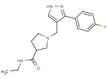 N-ethyl-1-{[3-(4-fluorophenyl)-1H-pyrazol-4-yl]methyl}pyrrolidine-3-carboxamide