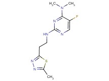 5-fluoro-N~4~,N~4~-dimethyl-N~2~-[2-(5-methyl-1,3,4-thiadiazol-2-yl)ethyl]pyrimidine-2,4-diamine