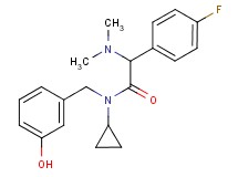 N-cyclopropyl-2-(dimethylamino)-2-(4-fluorophenyl)-N-(3-hydroxybenzyl)acetamide
