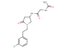 N~2~-acetyl-N~1~-{1-[2-(3-chlorophenyl)ethyl]-5-oxo-3-pyrrolidinyl}glycinamide