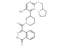 4-[(3-{5-methyl-2-[(tetrahydro-2-furanylmethyl)thio]-4-pyrimidinyl}-1-piperidinyl)carbonyl]-1(2H)-phthalazinone