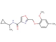 N-(1-cyclopropylethyl)-2-[(2-methoxy-4-methylphenoxy)methyl]-1,3-oxazole-4-carboxamide