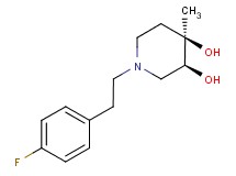 (3S*,4R*)-1-[2-(4-fluorophenyl)ethyl]-4-methylpiperidine-3,4-diol