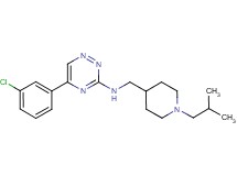 5-(3-chlorophenyl)-N-[(1-isobutyl-4-piperidinyl)methyl]-1,2,4-triazin-3-amine