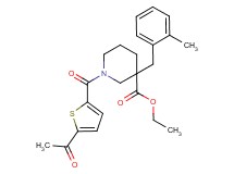 ethyl 1-[(5-acetyl-2-thienyl)carbonyl]-3-(2-methylbenzyl)-3-piperidinecarboxylate