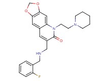 7-{[(2-fluorobenzyl)amino]methyl}-5-[2-(1-piperidinyl)ethyl][1,3]dioxolo[4,5-g]quinolin-6(5H)-one