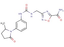3-{[({[3-(2-methyl-5-oxopyrrolidin-1-yl)phenyl]amino}carbonyl)amino]methyl}-1,2,4-oxadiazole-5-carboxamide