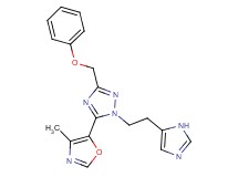 1-[2-(1H-imidazol-5-yl)ethyl]-5-(4-methyl-1,3-oxazol-5-yl)-3-(phenoxymethyl)-1H-1,2,4-triazole