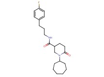 1-cycloheptyl-N-[3-(4-fluorophenyl)propyl]-6-oxo-3-piperidinecarboxamide