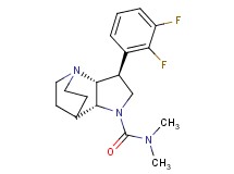 (2R*,3S*,6R*)-3-(2,3-difluorophenyl)-N,N-dimethyl-1,5-diazatricyclo[5.2.2.0~2,6~]undecane-5-carboxamide