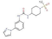 N-[1-(methylsulfonyl)piperidin-4-yl]-N'-[3-(1H-pyrazol-1-yl)phenyl]urea