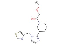 1-(ethoxyacetyl)-3-[1-(1,3-thiazol-4-ylmethyl)-1H-imidazol-2-yl]piperidine