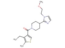 1-[(4-ethyl-5-methyl-3-thienyl)carbonyl]-4-[1-(2-methoxyethyl)-1H-imidazol-2-yl]piperidine