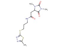 2-(1,3-dimethyl-2,5-dioxoimidazolidin-4-yl)-N-{3-[(5-methyl-1,3,4-thiadiazol-2-yl)thio]propyl}acetamide
