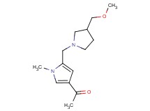 1-(5-{[3-(methoxymethyl)pyrrolidin-1-yl]methyl}-1-methyl-1H-pyrrol-3-yl)ethanone