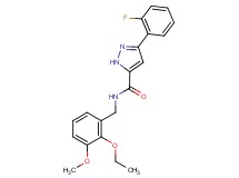 N-(2-ethoxy-3-methoxybenzyl)-3-(2-fluorophenyl)-1H-pyrazole-5-carboxamide