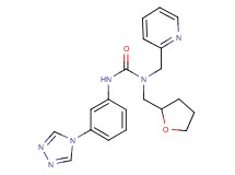 N-(pyridin-2-ylmethyl)-N-(tetrahydrofuran-2-ylmethyl)-N'-[3-(4H-1,2,4-triazol-4-yl)phenyl]urea