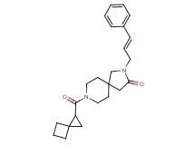 2-[(2E)-3-phenyl-2-propen-1-yl]-8-(spiro[2.3]hex-1-ylcarbonyl)-2,8-diazaspiro[4.5]decan-3-one