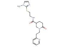 N-{2-[(1-methyl-1H-imidazol-2-yl)thio]ethyl}-6-oxo-1-[2-(2-pyridinyl)ethyl]-3-piperidinecarboxamide