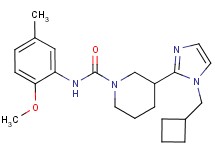3-[1-(cyclobutylmethyl)-1H-imidazol-2-yl]-N-(2-methoxy-5-methylphenyl)piperidine-1-carboxamide