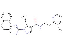 5-cyclopropyl-1-(5,6-dihydrobenzo[h]quinazolin-2-yl)-N-[2-(3-methyl-2-pyridinyl)ethyl]-1H-pyrazole-4-carboxamide