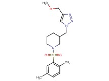1-[(2,5-dimethylphenyl)sulfonyl]-3-{[4-(methoxymethyl)-1H-1,2,3-triazol-1-yl]methyl}piperidine