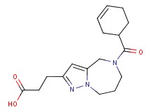 3-[5-(3-cyclohexen-1-ylcarbonyl)-5,6,7,8-tetrahydro-4H-pyrazolo[1,5-a][1,4]diazepin-2-yl]propanoic acid