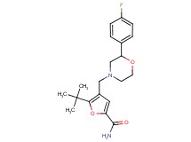 5-tert-butyl-4-{[2-(4-fluorophenyl)morpholin-4-yl]methyl}-2-furamide