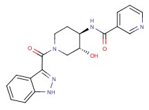 N-[(3R*,4R*)-3-hydroxy-1-(1H-indazol-3-ylcarbonyl)piperidin-4-yl]nicotinamide