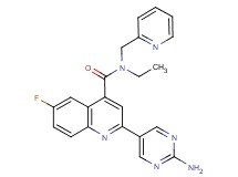 2-(2-aminopyrimidin-5-yl)-N-ethyl-6-fluoro-N-(pyridin-2-ylmethyl)quinoline-4-carboxamide