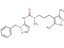 N'-(1-benzyl-1H-pyrazol-5-yl)-N-[3-(3,5-dimethyl-1H-pyrazol-4-yl)propyl]-N-methylurea