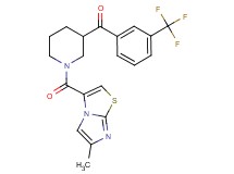 {1-[(6-methylimidazo[2,1-b][1,3]thiazol-3-yl)carbonyl]-3-piperidinyl}[3-(trifluoromethyl)phenyl]methanone