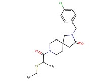 2-(4-chlorobenzyl)-8-[2-(ethylthio)propanoyl]-2,8-diazaspiro[4.5]decan-3-one