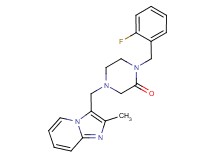 1-(2-fluorobenzyl)-4-[(2-methylimidazo[1,2-a]pyridin-3-yl)methyl]-2-piperazinone