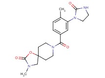 3-methyl-8-[4-methyl-3-(2-oxo-1-imidazolidinyl)benzoyl]-1-oxa-3,8-diazaspiro[4.5]decan-2-one