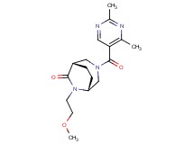 (1S*,5R*)-3-[(2,4-dimethylpyrimidin-5-yl)carbonyl]-6-(2-methoxyethyl)-3,6-diazabicyclo[3.2.2]nonan-7-one
