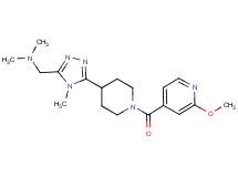 ({5-[1-(2-methoxyisonicotinoyl)piperidin-4-yl]-4-methyl-4H-1,2,4-triazol-3-yl}methyl)dimethylamine