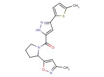 3-methyl-5-(1-{[3-(5-methyl-2-thienyl)-1H-pyrazol-5-yl]carbonyl}-2-pyrrolidinyl)isoxazole