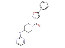 N-{1-[(5-phenyl-3-isoxazolyl)carbonyl]-4-piperidinyl}-2-pyrimidinamine