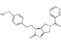 (3aS*,6aR*)-3-[2-(4-methoxyphenyl)ethyl]-5-(pyridin-3-ylcarbonyl)hexahydro-2H-pyrrolo[3,4-d][1,3]oxazol-2-one