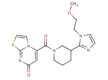 5-({3-[1-(2-methoxyethyl)-1H-imidazol-2-yl]piperidin-1-yl}carbonyl)-7H-[1,3]thiazolo[3,2-a]pyrimidin-7-one