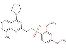 2,4-dimethoxy-N-{[8-methyl-4-(1-pyrrolidinyl)-2-quinazolinyl]methyl}benzenesulfonamide